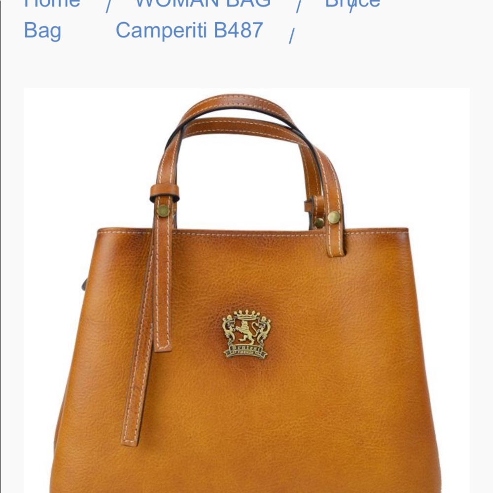 Pratesi calf leather handbag in cognac